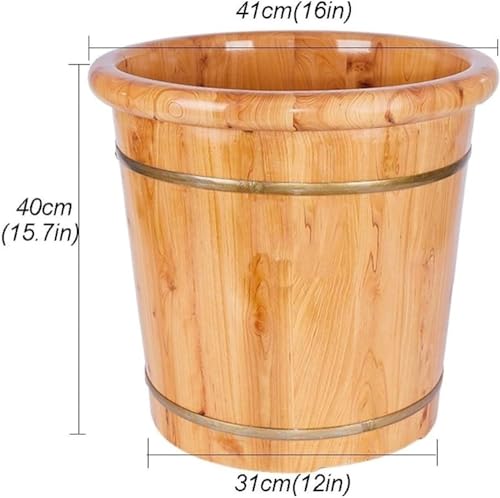 Baño de pies de madera de cedro con masajeador miniatura 5