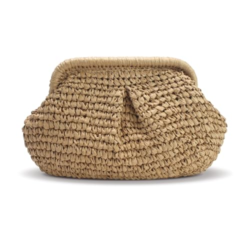 Versatile summer clutch beach elegant straw crossbody bag for women vacation essentials shoulder purse stylish wicker