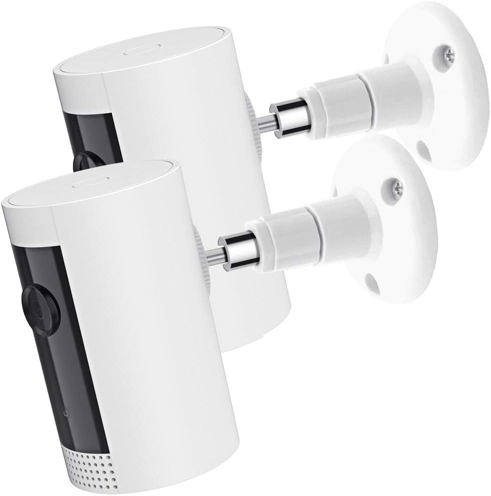 2Pack Camera Wall Mount Compatible with R-ing Stick Up Cam Battery/Outdoor Cam Plus/Pro/Plug-in/Indoor Cam (1st Gen), 360 Degree Adjustable Mounting Bracket for Outdoor Indoor Camera