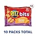 RITZ Bits Cheese Sandwich Crackers, Lunch Snacks, 10 Snack Packs