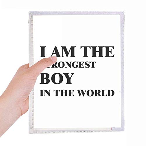 Carnet rechargeable I Am The Strongest Boy à spirales solides