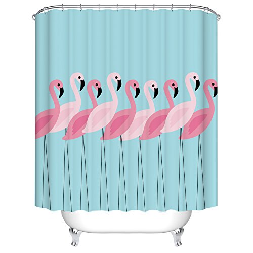 Qilerongrong Duschvorhang, wasserdicht, schimmelresistent, waschbar, Polyester, Stoff, Badezimmer, 180 x 180 cm Cover