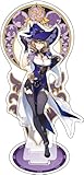Lisa Figure Genshin Impact Acrylic Stand Double Layer (Premium Ver.) 3 PCS Peripheral Ornaments Cardboard Cutout Collection Model Toy Desk Decor Party Supplies for Fans