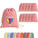 Regalix Shop - Mochilas Personalizadas con Cordones - Pack de 10 uds. 9 Colores - Añade Nombre o Logo. para Colegio, guardería, excursiones, Gimnasio, peñas y Regalos de Empresa. (10, Fucsia)