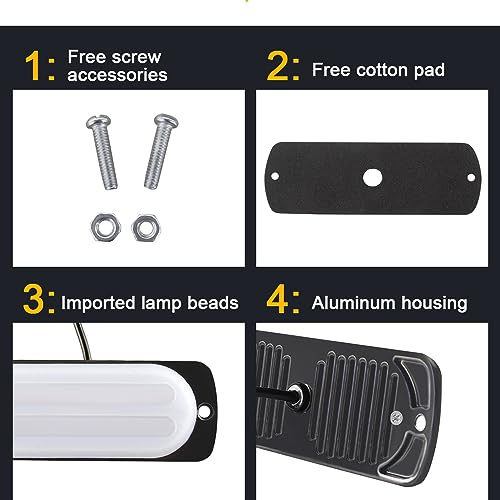 2PCS Car LED Guide Faixa de luz 12 LED Light Light Police Aviso Griles Lâmpadas de Sinal Lâmpadas Mo