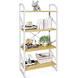 ODK オープンシェルフ ラック 4段 オープンラック 収納 棚 リビングラック スチールシェルフ 幅60×奥行30×高さ120cm キッチンラック フリーラック 組立簡単 本棚 ナチュラル