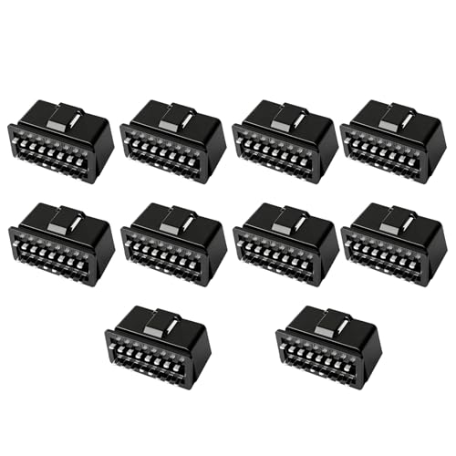 Premium J1962 16-Pin OBDII Male Adapter Connector for 24V Diagnostic Tools(10pcs)