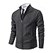 Muscularfit Cardigan Sweater for Men Full-Zip Loose Fit Long Sleeve Casual Knitted Cardigans Fashion Winter Warm Coat Jackets Prime of Day Deals Today 2024 Wool Jacket Men 2024 Dark Gray 3X