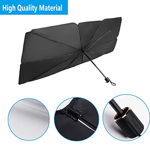 Coricha Windshield Sunshade Umbrella Brella Shade For Car Sun Shade Cover 31 * 57" As Seen On Tv Uv Block Front Window Heat Insulation Protection (Red Eyes) #TOP2