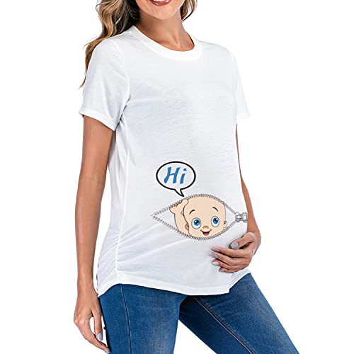 Q.KIM Donna Maglietta Premaman Senza