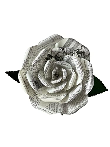 Handmade Book Page Roses Made From Shakespeare's Plays And Sonnets By Literary Blooms- Available In 3 Sizes #TOP4