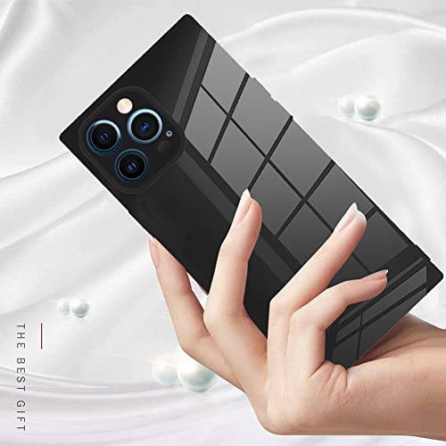 Lsl For Iphone 12 Pro Max Case Square Black Soft Tpu Bumper Anti-Drop Anti-Scratch Shock Absorption Protective Wireless Slim Cover Compatible With Iphone 12 Pro Max 6.7 Inch For Women Girls Men #TOP4