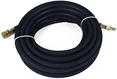 Manguera de lavado a presión de alambre trenzado negro 4000 PSI 50' con acopladores