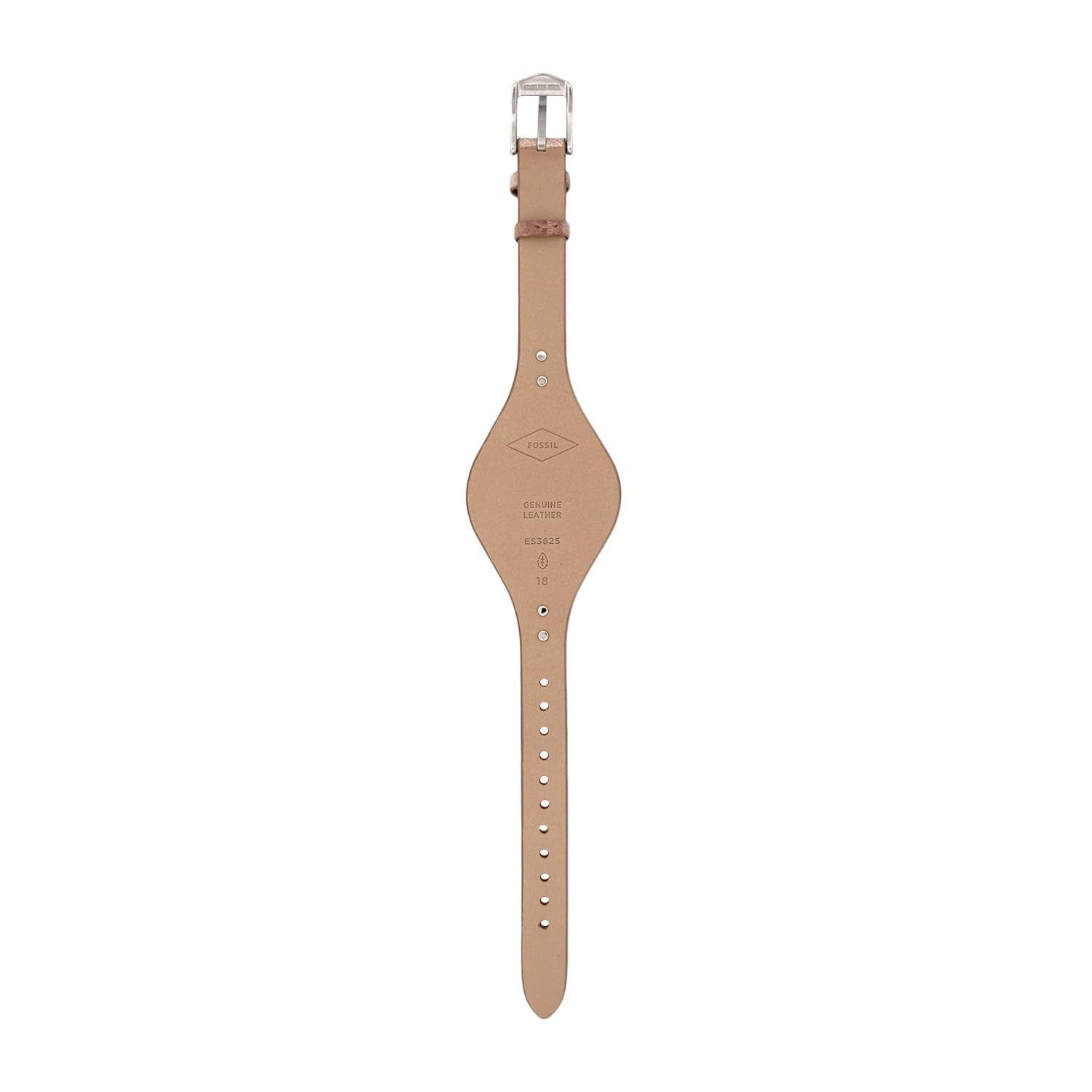 Fossil Uhrenarmbänder für Damen 18mm, Beige Leder, original ersatzband für ES3625