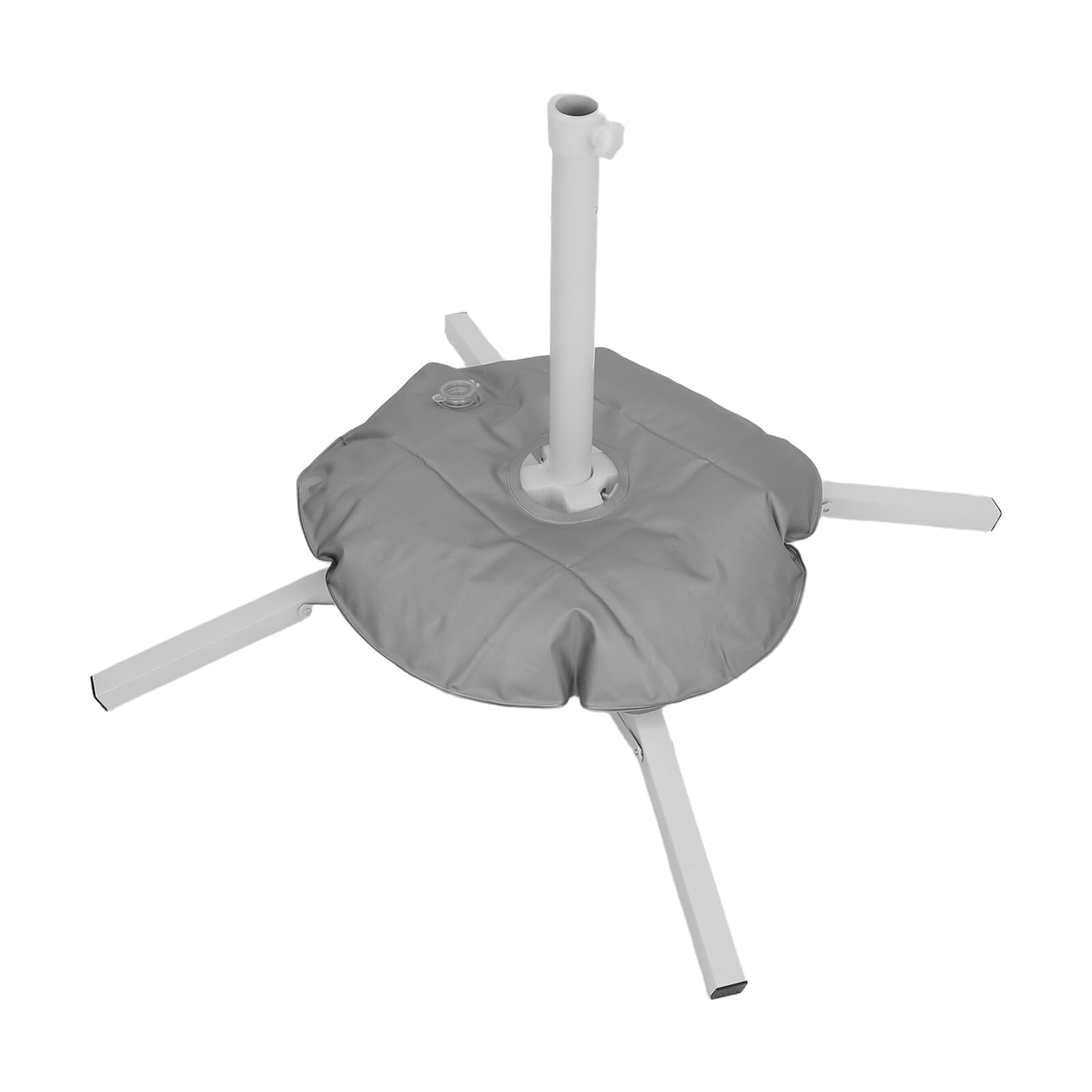 Pied de parasol robuste à 4 pieds renforcés et base à lester pour une stabilité totale