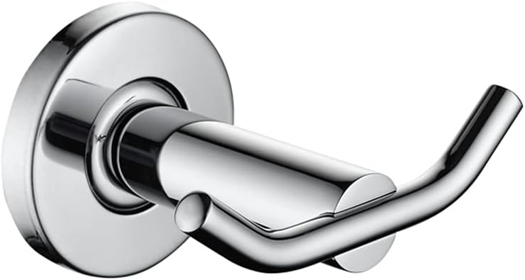 LSLYTQ Bath Hardware Set, Chrome Robe Hook Towel Rail Bar Rack Shelf, Tissue Paper Holder, Glass Toothbrush Holder, Bathroom Accessories