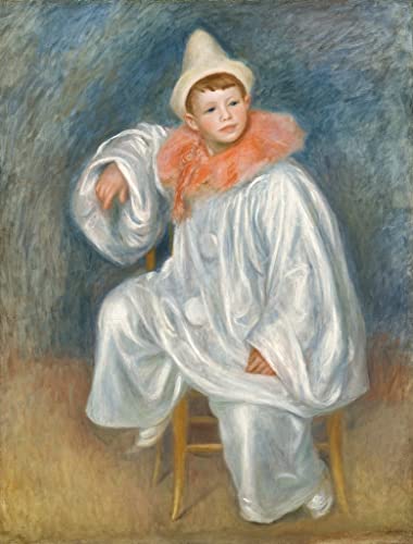 Art Tableau le Pierrot Blanc de Renoir - Toile décorative 60x90cm pour sublimer l'espace