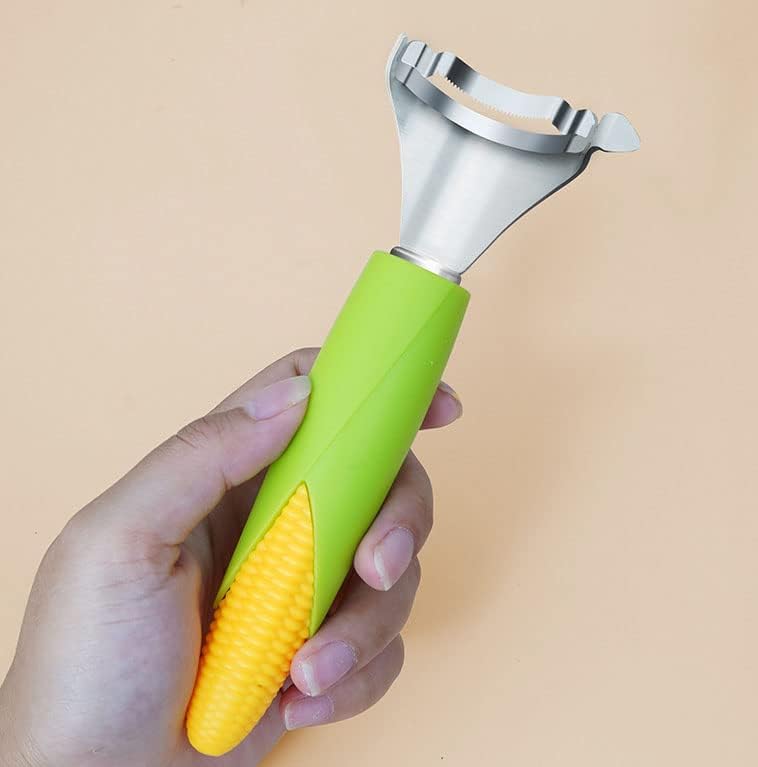 Miniatura 6 de Juego de pelador de maíz y cuchillos de pelar Pelador de verduras de frutas con mango cómodo Herramienta de eliminación de maíz en la mazorca