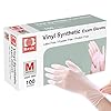 Disposable Gloves, Squish Clear Vinyl Gloves Latex Free Powder-Free Glove Health Gloves for Kitchen Cooking Food…