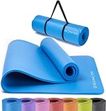 KG Physio-yogamat - NBR antislip-oefenmat met yogamat-riem inbegrepen - Ideaal voor HiiT, Pilates, yoga en vele andere thuistrainingen - 183 cm x 60 cm x 1 cm dikke oefenmat