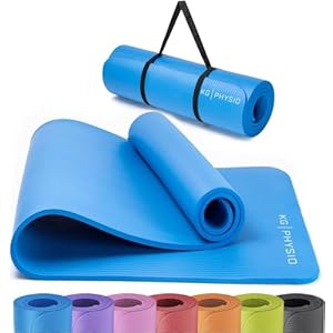 KG Physio Premium yogamat, gymnastiekmat, fitnessmat, trainingsmat of thuis met schouderriem 183 x 60 x 1 cm