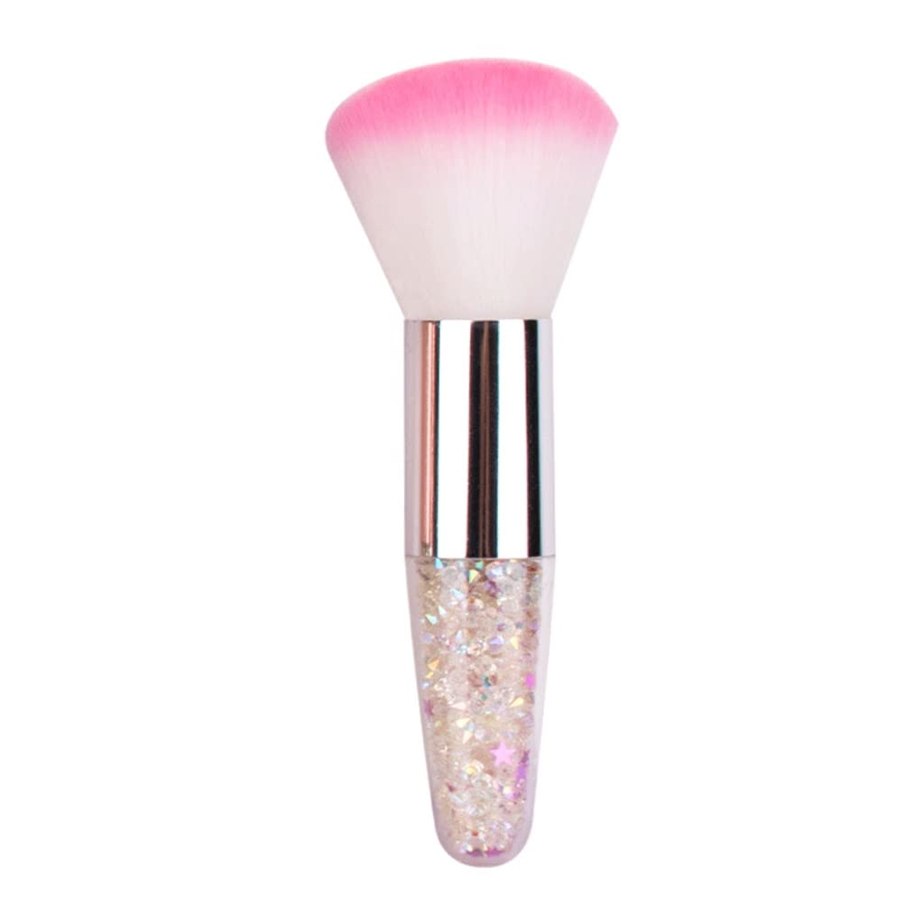 10Pcs Professional Candy-Colors Fluffy Powder Blush Brush Chubby Portable Seamless Cosmetic Beauty Tool for Make Up(Black)