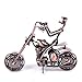 Produktbild Skulpturen Eisen Modell Motorrad Wohnzimmer Tisch Motorrad Kleine Ornamente Kinder Motorrad Spielzeug Vintage Harley Motorrad Souvenir (Color : Metallic, Size : 7 * 19cm)