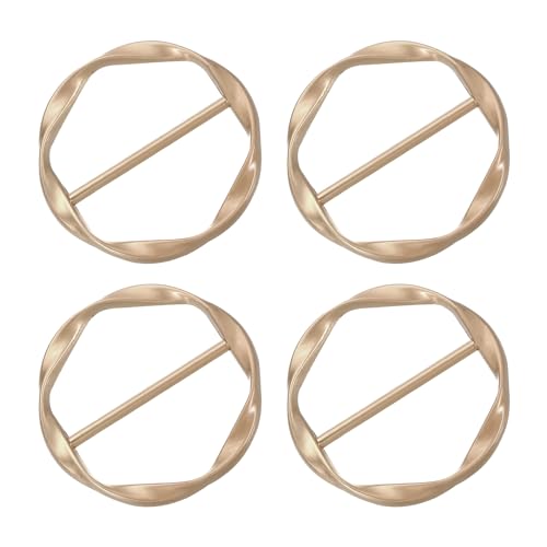 Image of uxcell T-shirt Clips, Clothes Knotting Buckle Ring Wrap Holder for Women Scarf, Loose T-shirt