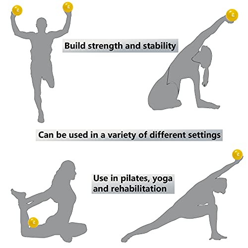 Trademark Innovations Weighted Exercise Toning Ball - Set Of 2 (5Lbs),Yellow #TOP3