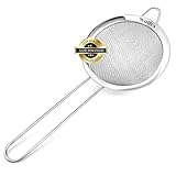 Walfos Feinmaschiges Sieb,Premium-Edelstahlsieb, mit verstärktem Rahmen und stabilem Griff, perfekt zum Sieben, Abseihen, Abtropfen und Spülen von Gemüse, Nudeln und Tee(12cm)