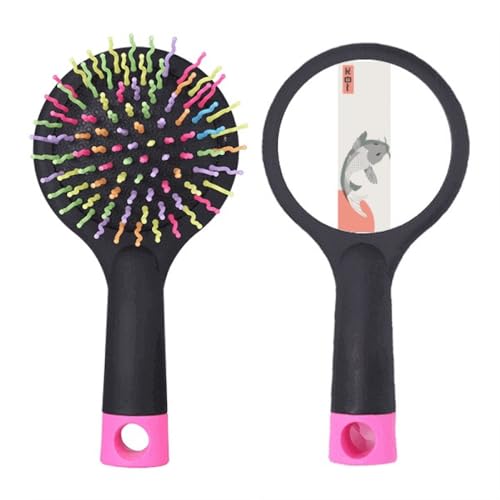 Brosse à cheveux démêlante traditionnelle japonaise avec motif poisson et base coussin confortable