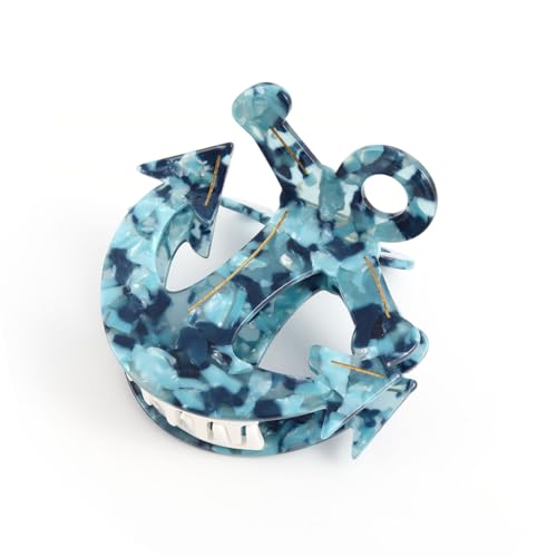 Personalized Navigation Anchor Acetate Hair Claw Clip for Women Girls Gift Mother Day Gift Holiday Fun Hair Accessories 1 Piece