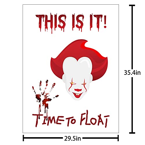 Bsl Window Door Decorations,Horrible Door Cover, Zombie Window Clings Door Curtain Haunted House Decor,Scary Luminous Decoration This Is It(39 X 29 Inches) #TOP5