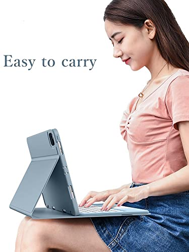 Funda con trackpad para iPad 10ª gen con teclado retroiluminado redondo 4