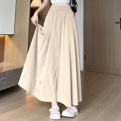 Akklian Culottes for Women Flowy Chiffon Wide Leg Pants Elastic Waist Casual Palazzo Trousers with Pockets Summer Lightweight2