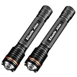 KunHe Heavy Duty 3D Cell LED Flashlights Large Aluminum Zoomable High Lumens 1000 LM Battery Powered Police Flash Light- Big Flashlight for Home Emergency Power Outages Camping Car