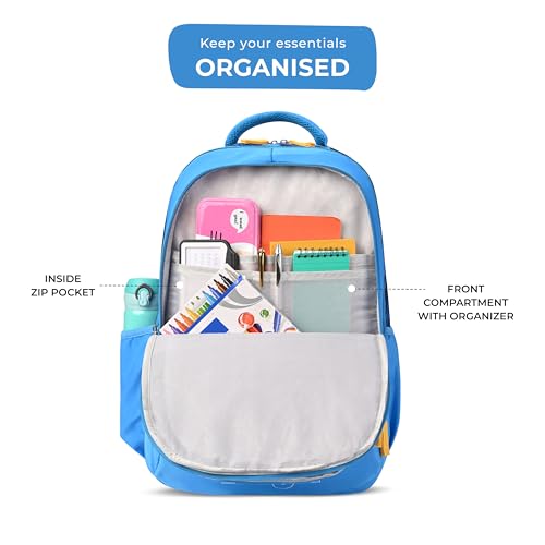 Image of Gear Vagabond 19 inch /24L Large Water Resistant School Bag /Casual Backpack /Daypack /Laptop Bag for Boys /Girls (Blue - Blue)