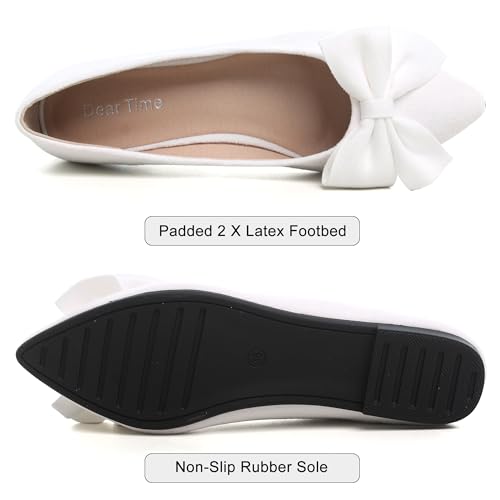 Image of Dear Time Women's Ballet Flats Dress Ballet Shoes Slip on for Office Work Comfortable Shoes