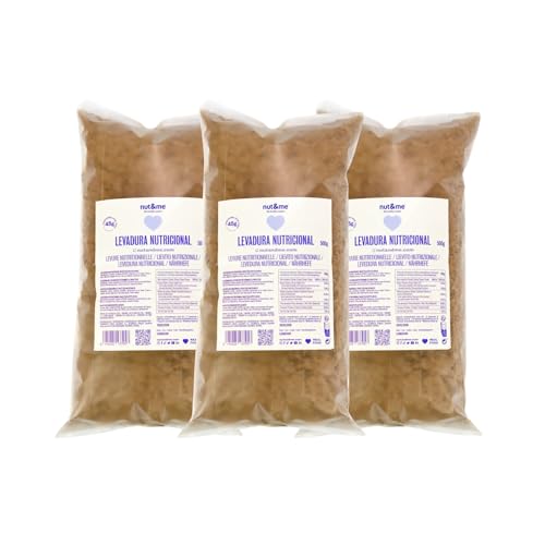 Levadura nutricional en copos 1,5 kg | Alto en proteínas y vitamina grupo B | Low carb | Keto | Vegano y vegetariano | Alto contenido en fibra | Pack 3 x 500 gr
