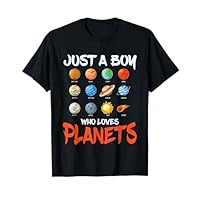 Just A Boy Who Loves Planets Space Dwarf Solar System T-Shirt