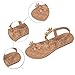 Imagen de Sandalias Mujer Atadas Al Tobillo De Piel Con Cuña Cuñas Esparto Punta Cerrada Zapato Plano Avarcas Menorquinas Sandalia Barefoot Cuero Comodas Zuecos Vestir Hippies Para Andar Comodo