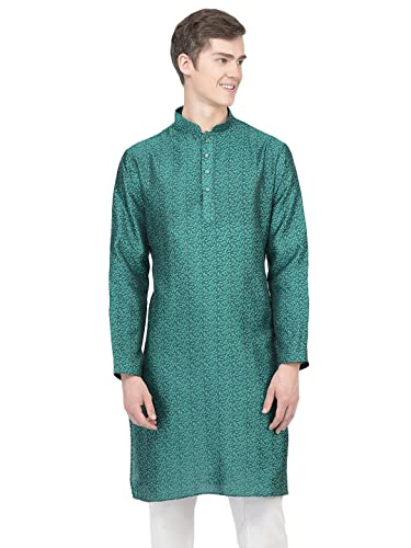 Image of SG LEMAN Knee Length Solid Kurta for Men | Silk | Long Sleeve | Ethnic Wear for Men | Party and Weeding wear Kurta