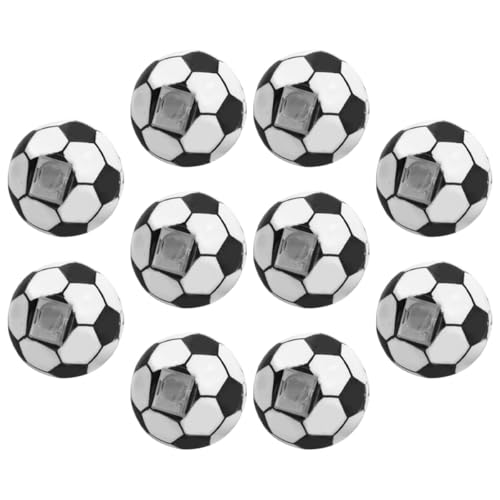 LAPYAPPE Sacapuntas Escolar de Fútbol Negro y Blanco, Sacapuntas Manual de Lápiz Orificio, Set de 10 Unidades para Aula y Estudiantes, Accesorio Práctico y Creativo para Lápices