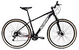Bicicleta Aro 29 Ksw 21 Marchas Alumínio Cambio Especial Freio a Disco (Preto/Vermelho/Branco, 21)