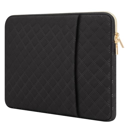 Songbala Laptop Sleeve 12.5-13 Inch Cover Protective Case Compatible with 13” MacBook Air Pro M3 M2 M1 12.5-13.3” Surface Pro Chromebook Notebook, Waterproof Padded Case with Pocket, Black