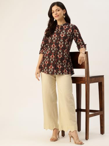 Image of Printed Mandarin Shirt - Casual & Chic (S-3XL)