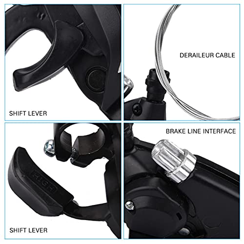 image for DMAIP Bicycle Shifter 21 Speed Bicycle Brake Levers Shifter Lever 3 x 