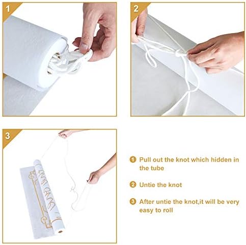 Wedding Ceremony Decorations Aisle Runner,100ft X3ft,Polyester Paper Convenient for Outdoor and Indoor (Gold Print)