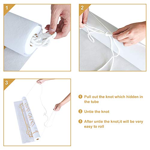 SinoArts Wedding Ceremony Decorations Aisle Runner,100ft X3ft,Polyester Paper Convenient for Outdoor and Indoor (Gold Print) by SinoArts - Image 3