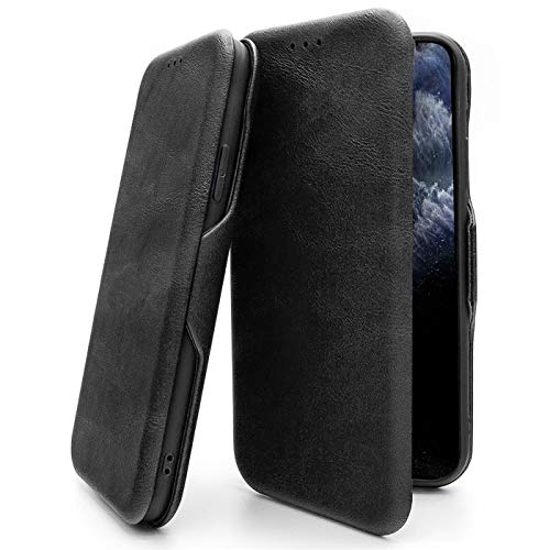 Verco Book Style for Huawei P40 Pro Case, Premium Magnetic Flip Cover for Huawei P40 Pro Wallet Case with Card Slot, Schwarz Black - Image 4